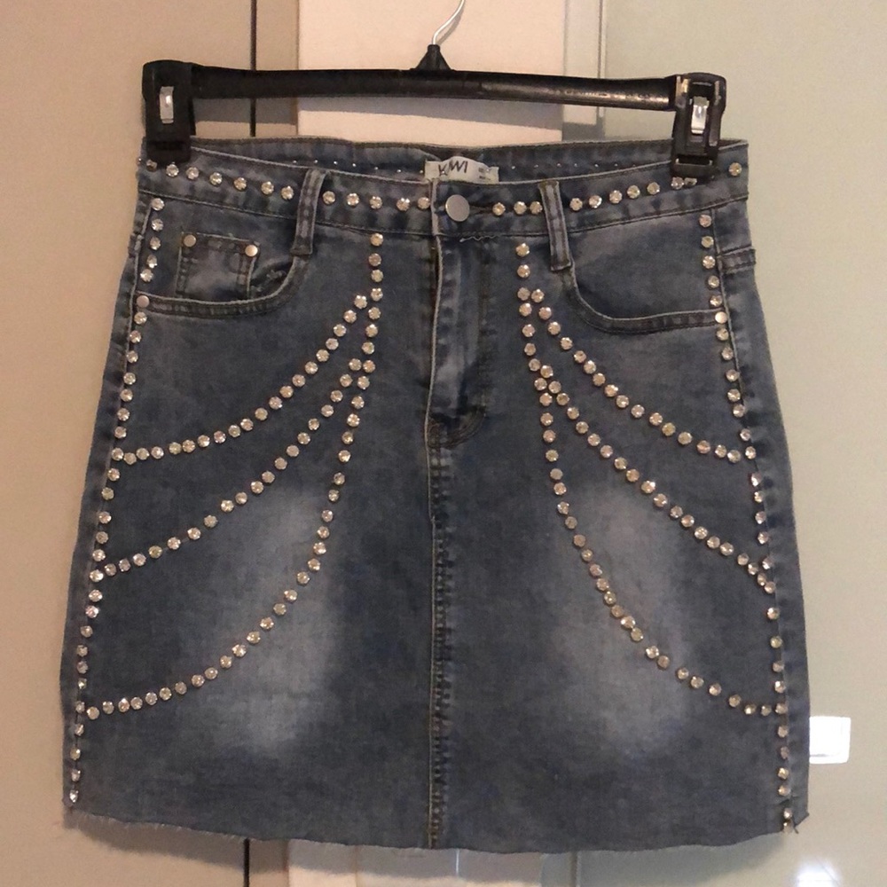Mega amazing Mini Demin Skirt! Bling!♥️